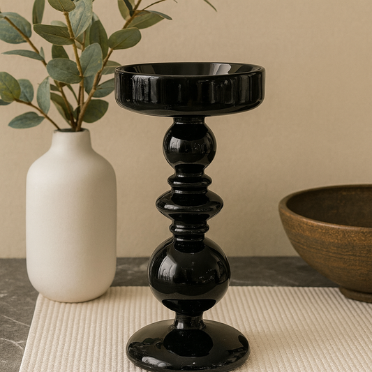 Black Ceramic Stand - Pack Of 2 Same Size