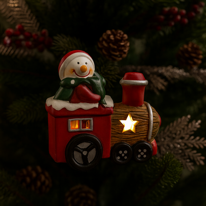 Christmas Light-Up Decorative Train set of 2