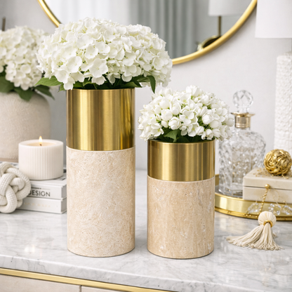 Marble Décor Set with Gold Accent | Modern Refined Luxury