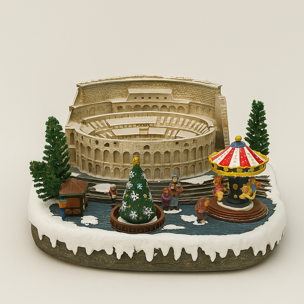 Christmas Colosseum Miniature - Lighted