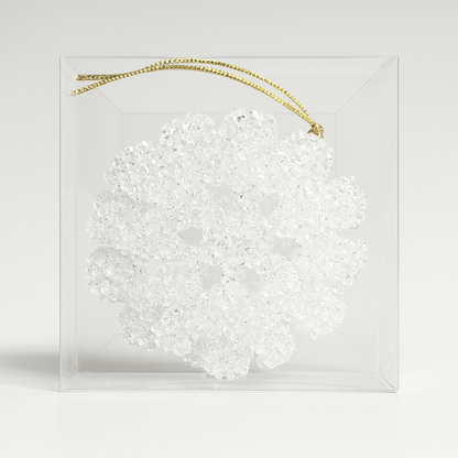 Transparent Snowflake Christmas Ornament - pack of 4