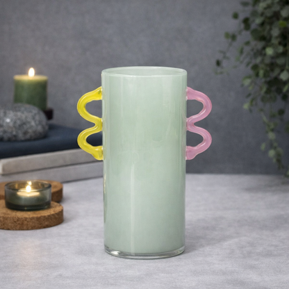 Modern Vase with Colorful Handles