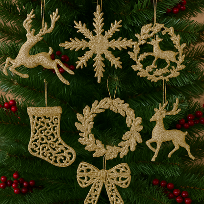 Elegant Christmas Ornaments- pack of 4