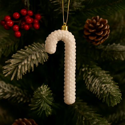 Pearl Decorative Candy Cane pack of 2