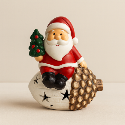 Santa Decorative Light Figurine set of 2