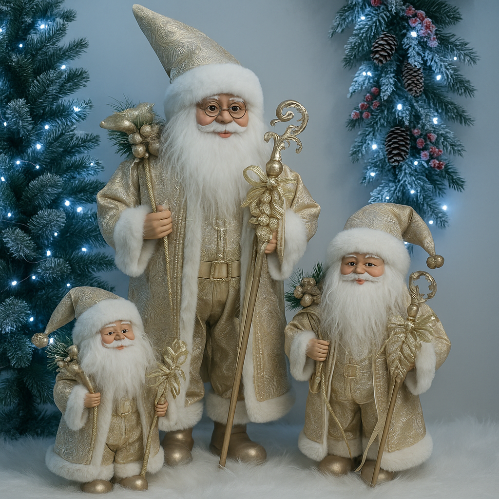 Festive Santa with Golden Details