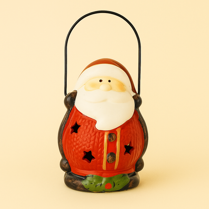 Santa Candle Lantern- set of 2