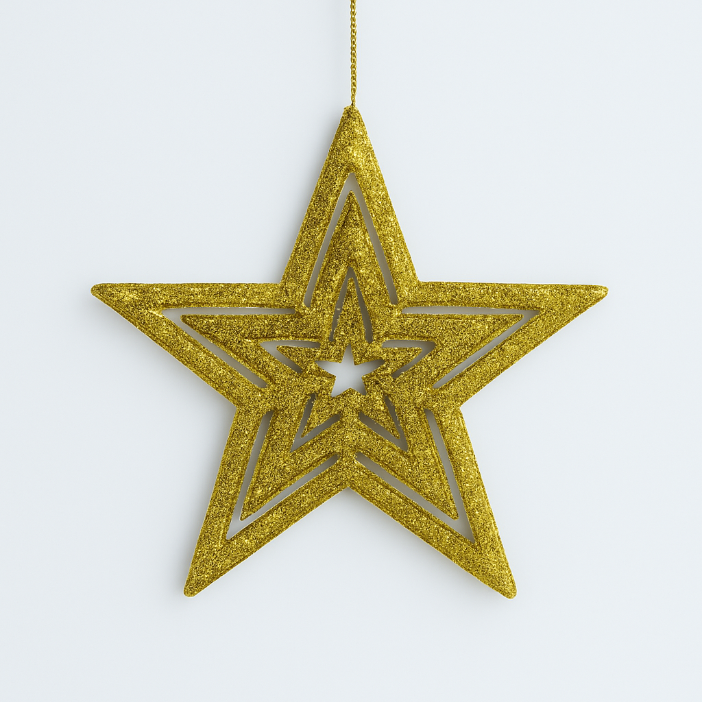 2 Christmas Star Packs ✨ One Red Pack & One Gold Pack – Each Pack Includes 3 Pieces