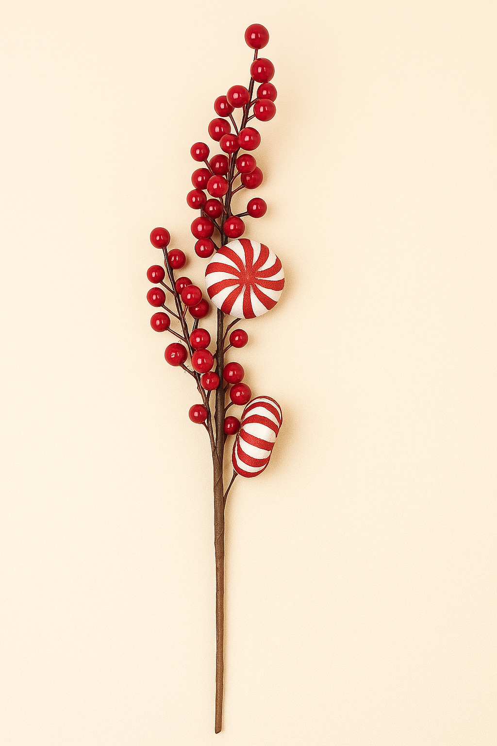 Cherry & Candy Holiday Stems – Festive Sweet Touch - Pack Of 2