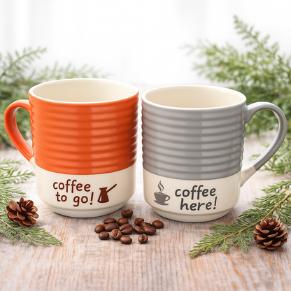 Modern & Cozy Coffee Mugs - set of 2