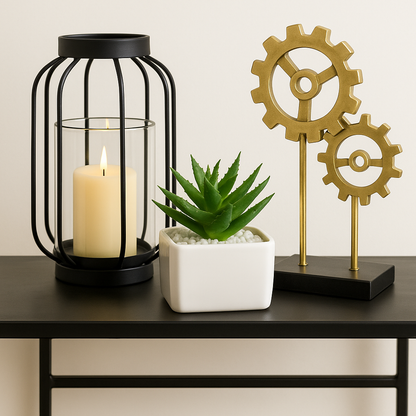 Artificial Aloe Succulent Plant in Elegant White Pot - pack of 3 (5cm)