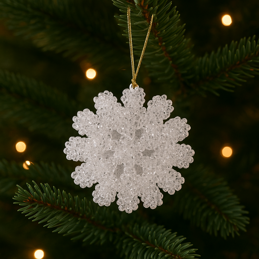 Transparent Snowflake Christmas Ornament - pack of 4