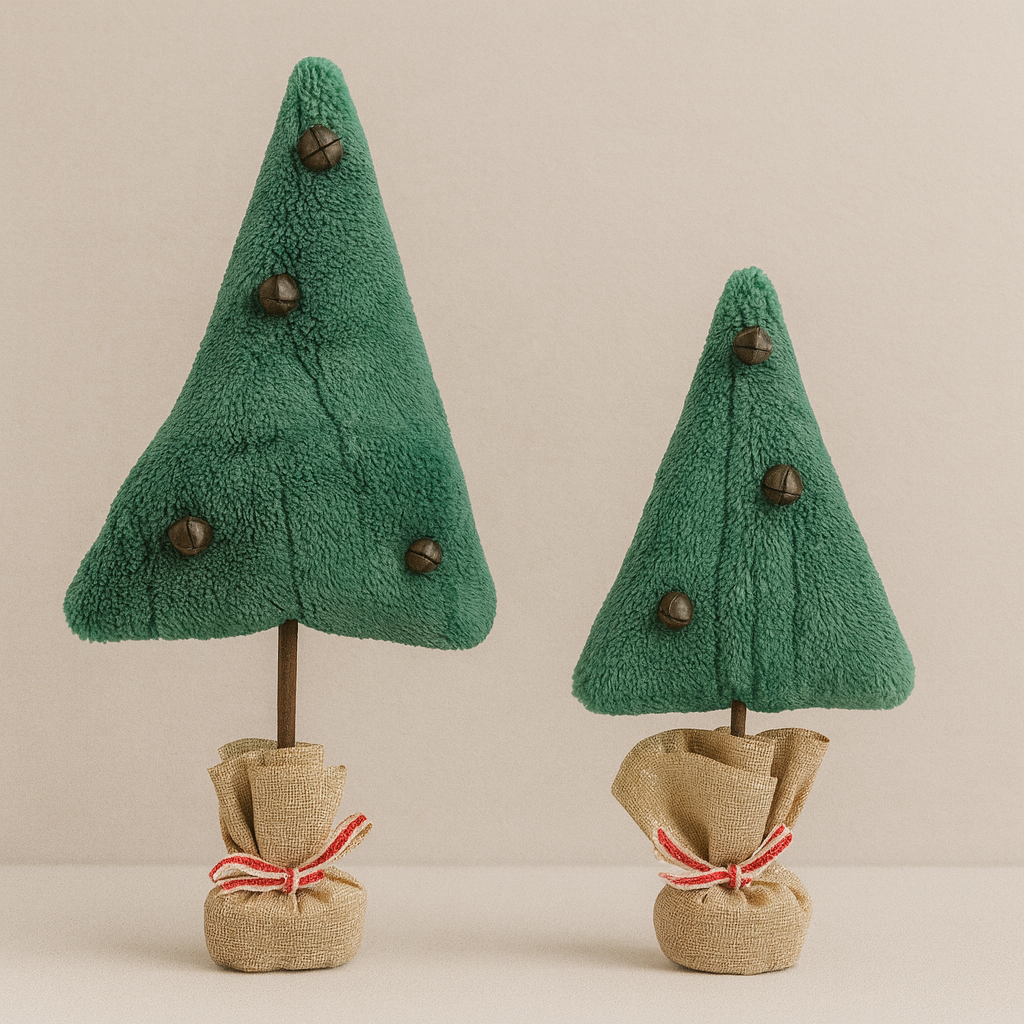 Soft Plush Christmas Trees Decor - set of 2