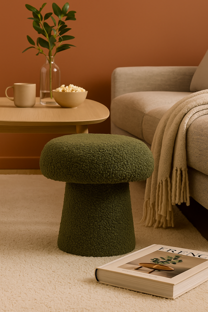 Elegant Velvet Mushroom Stool - pack of 2
