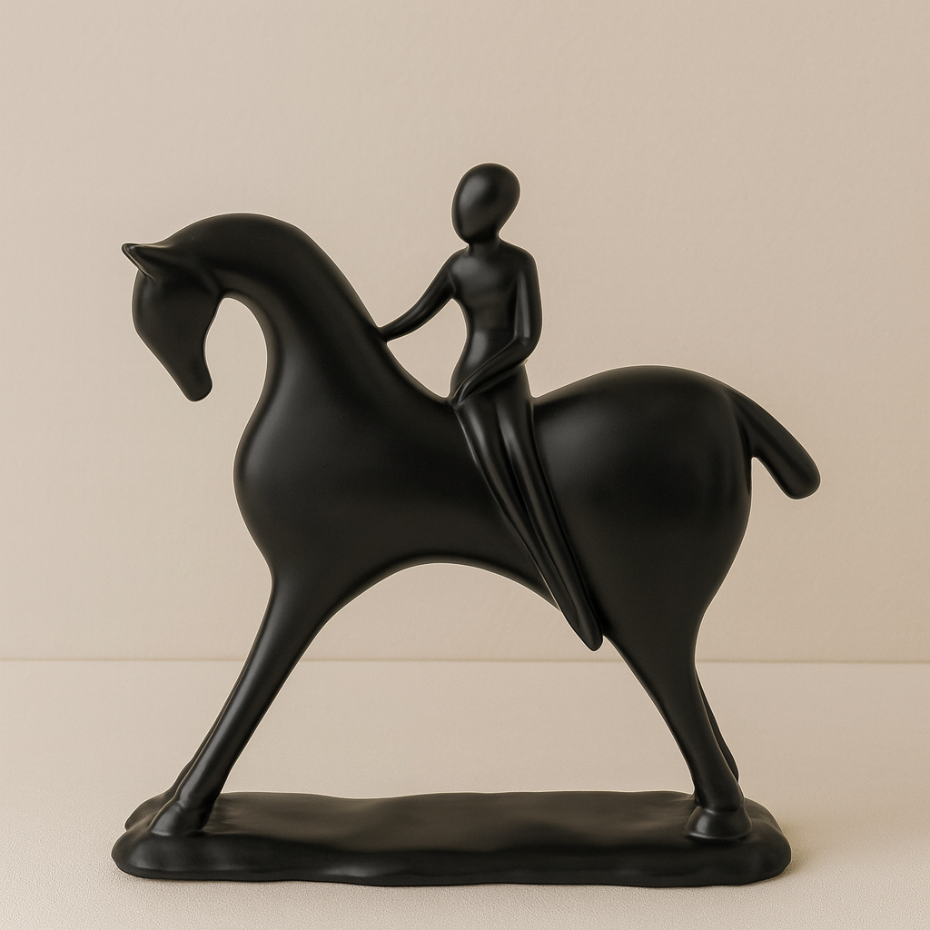 Abstract Horse Rider Statue