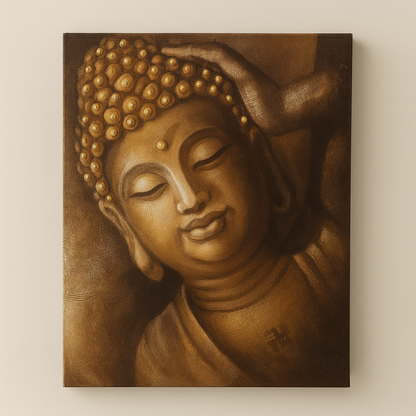 Golden Buddha Serenity Wall Art