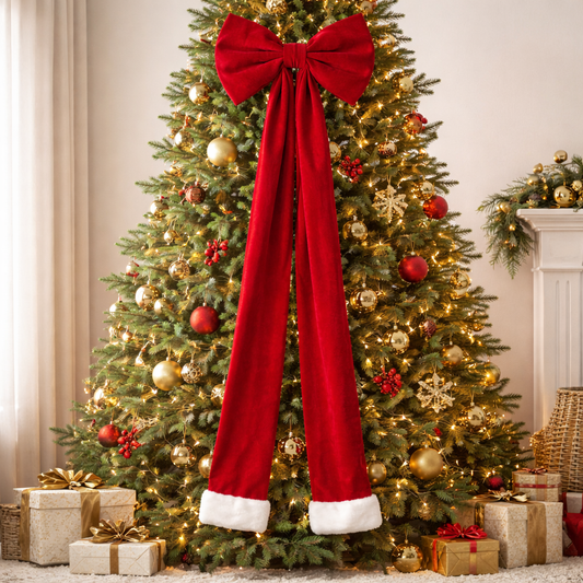 Luxury Long Christmas Tree Bow