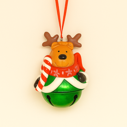 Set Of 3 Christmas Hanging Bell Ornaments