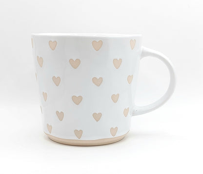 Heart Pattern Ceramic Mug - pack of 2